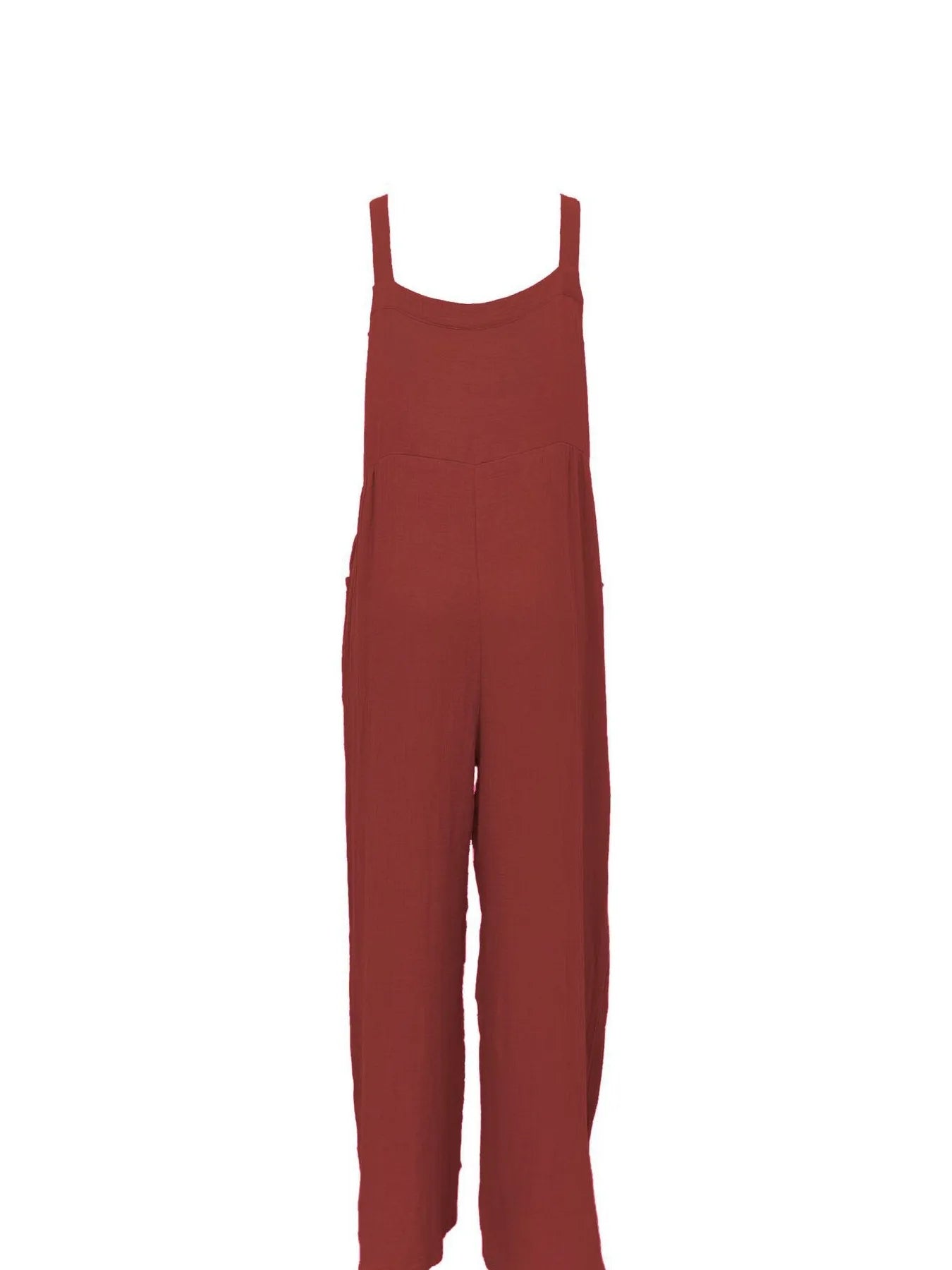 Textured Wide Leg Overalls