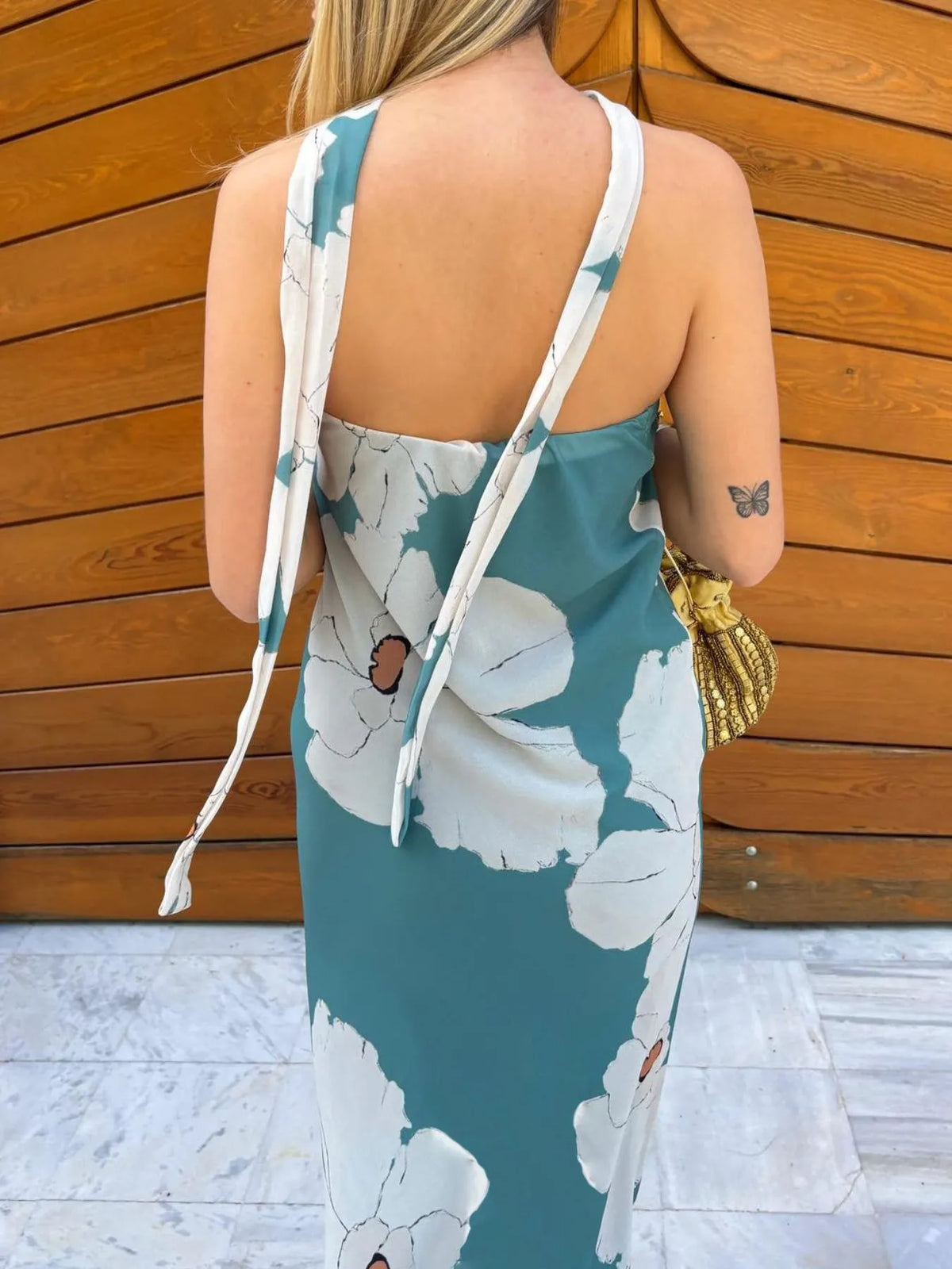 Printed Tube Maxi Dress