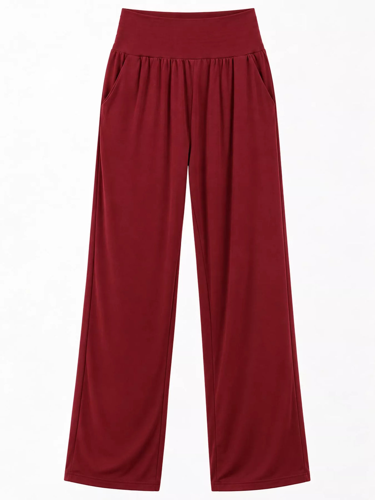 High-Rise Wide-Leg Pants with Pockets