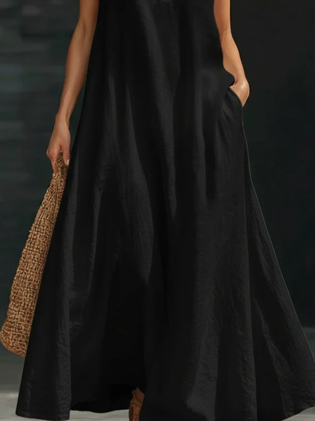 Halter Neck Pocketed Maxi Dress
