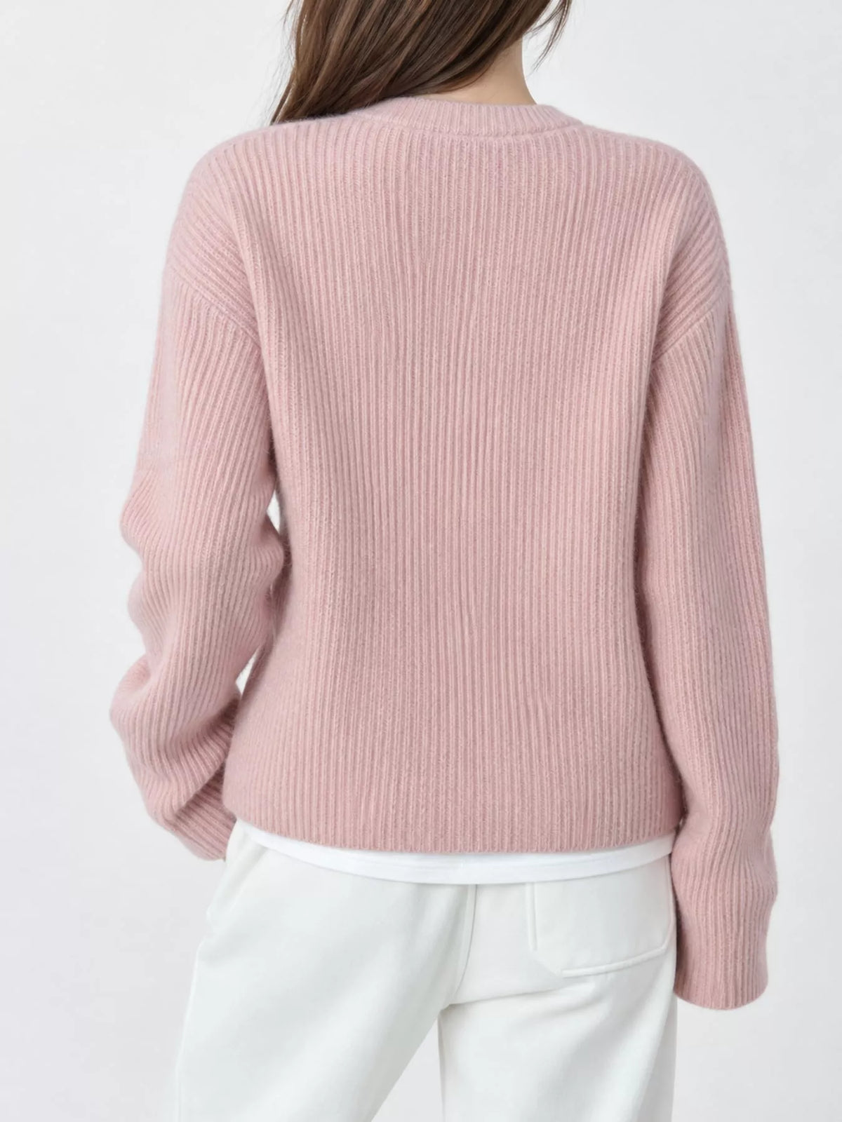 Zip-Up Dropped Shoulder Ribbed Cardigan