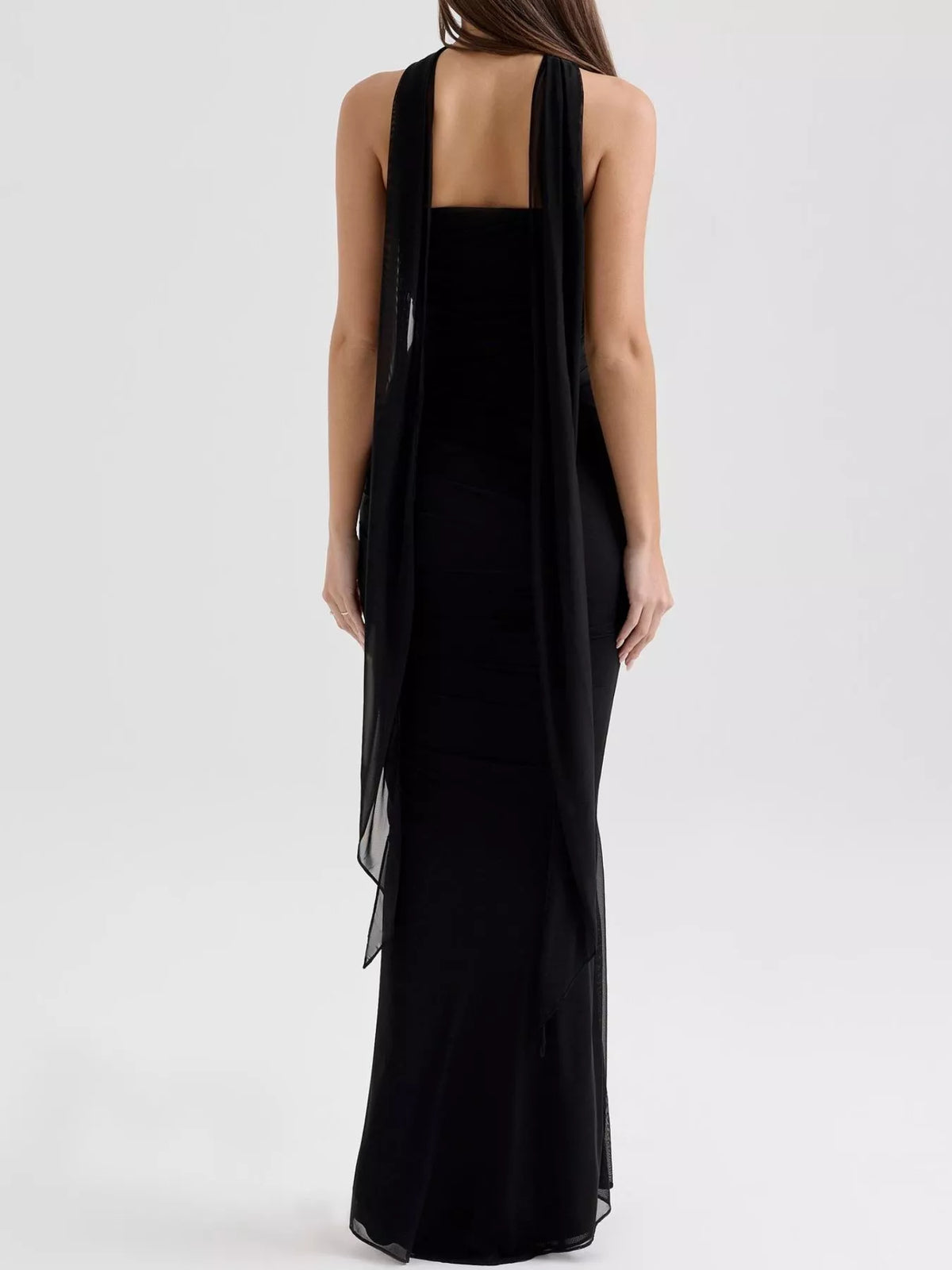 Ruched Tube Top and Maxi Skirt Set