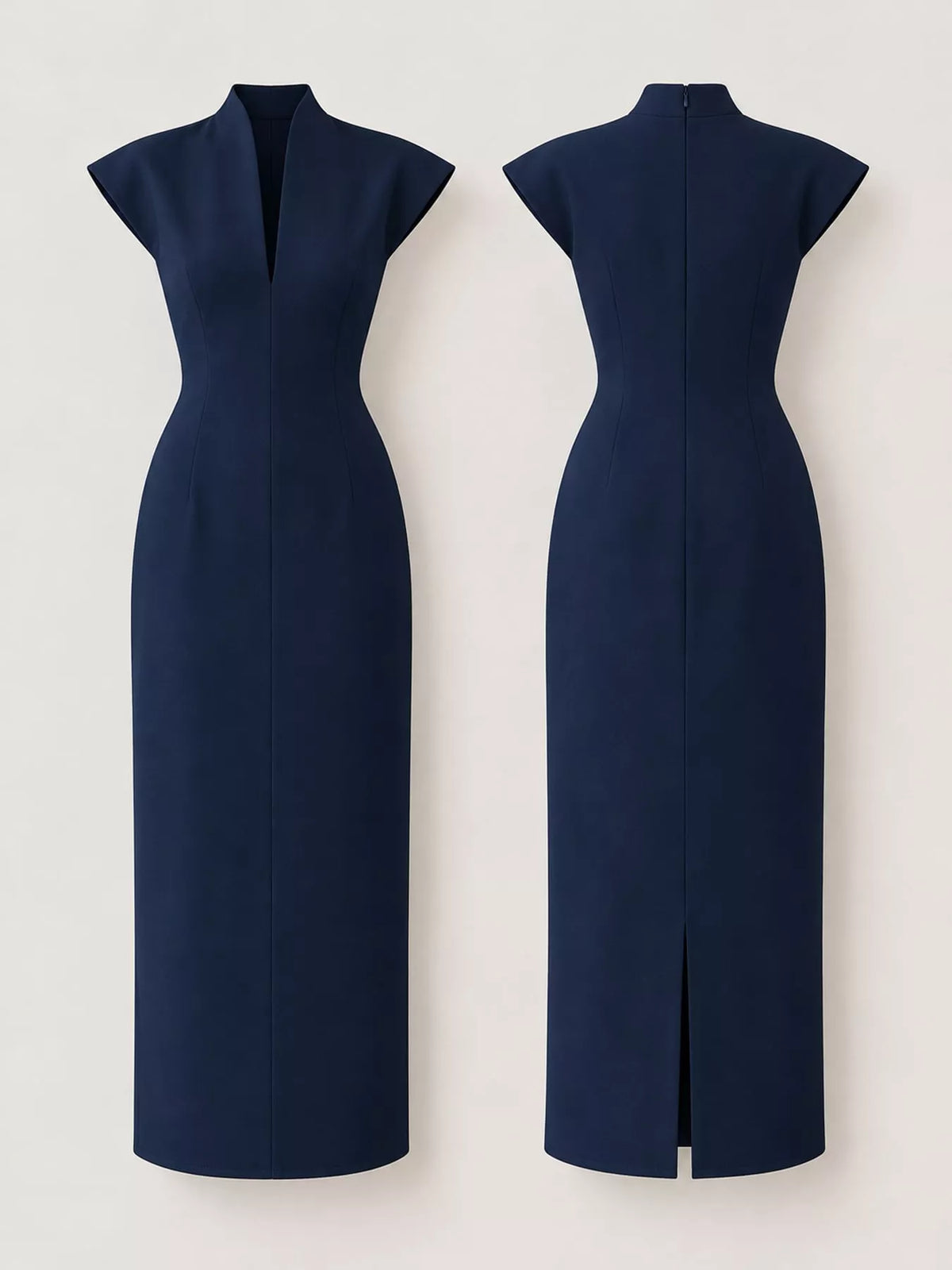 Slit Sleeveless Bodycon Midi Dress