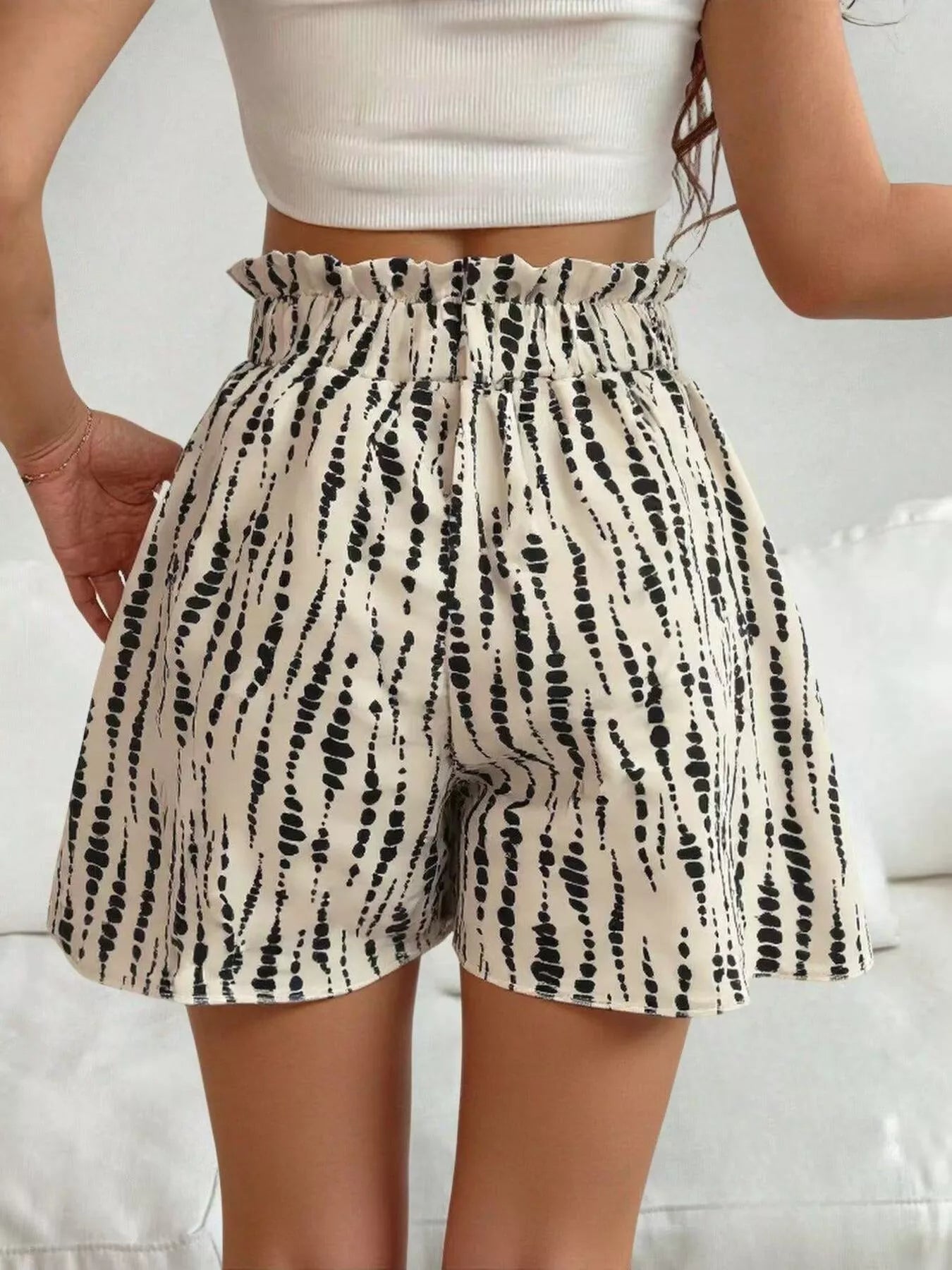 High-Waisted Paperbag Shorts