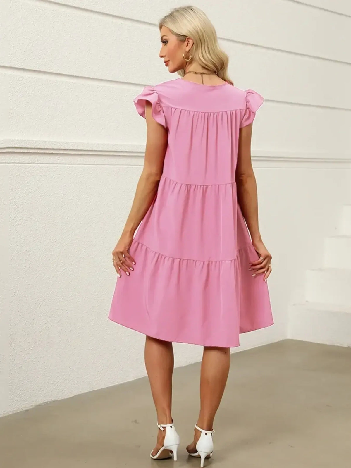 Tiered Ruffle Mini Dress by ArtisticExpression