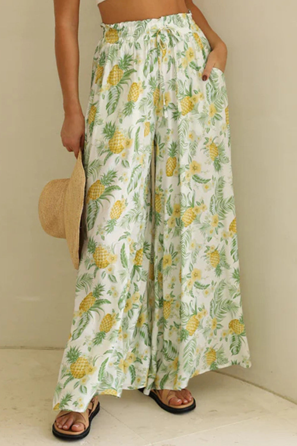 Tied Wide-Leg Pants