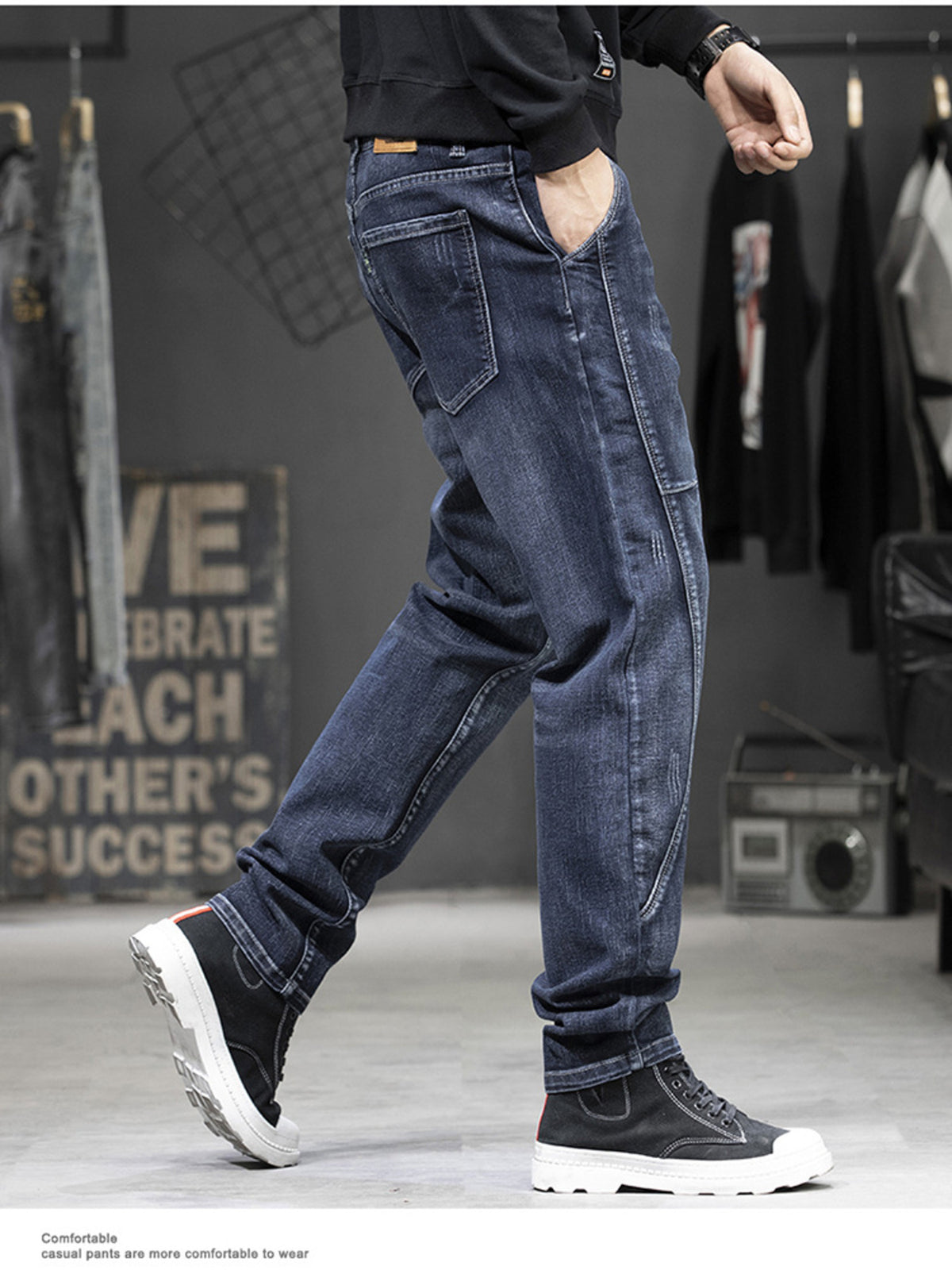 Washed Jeans in French Blue by True Self