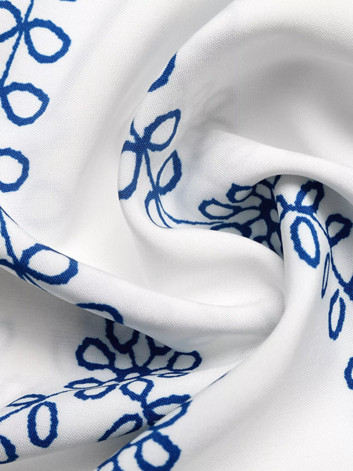 Printed Tiered Maxi Skirt in Blue