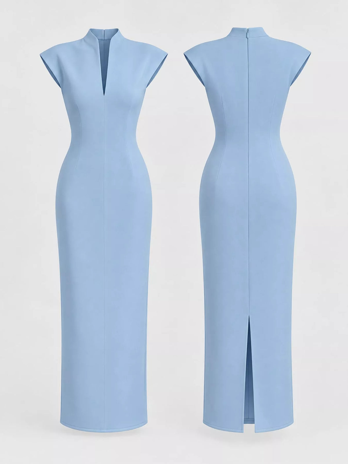 Slit Sleeveless Bodycon Midi Dress