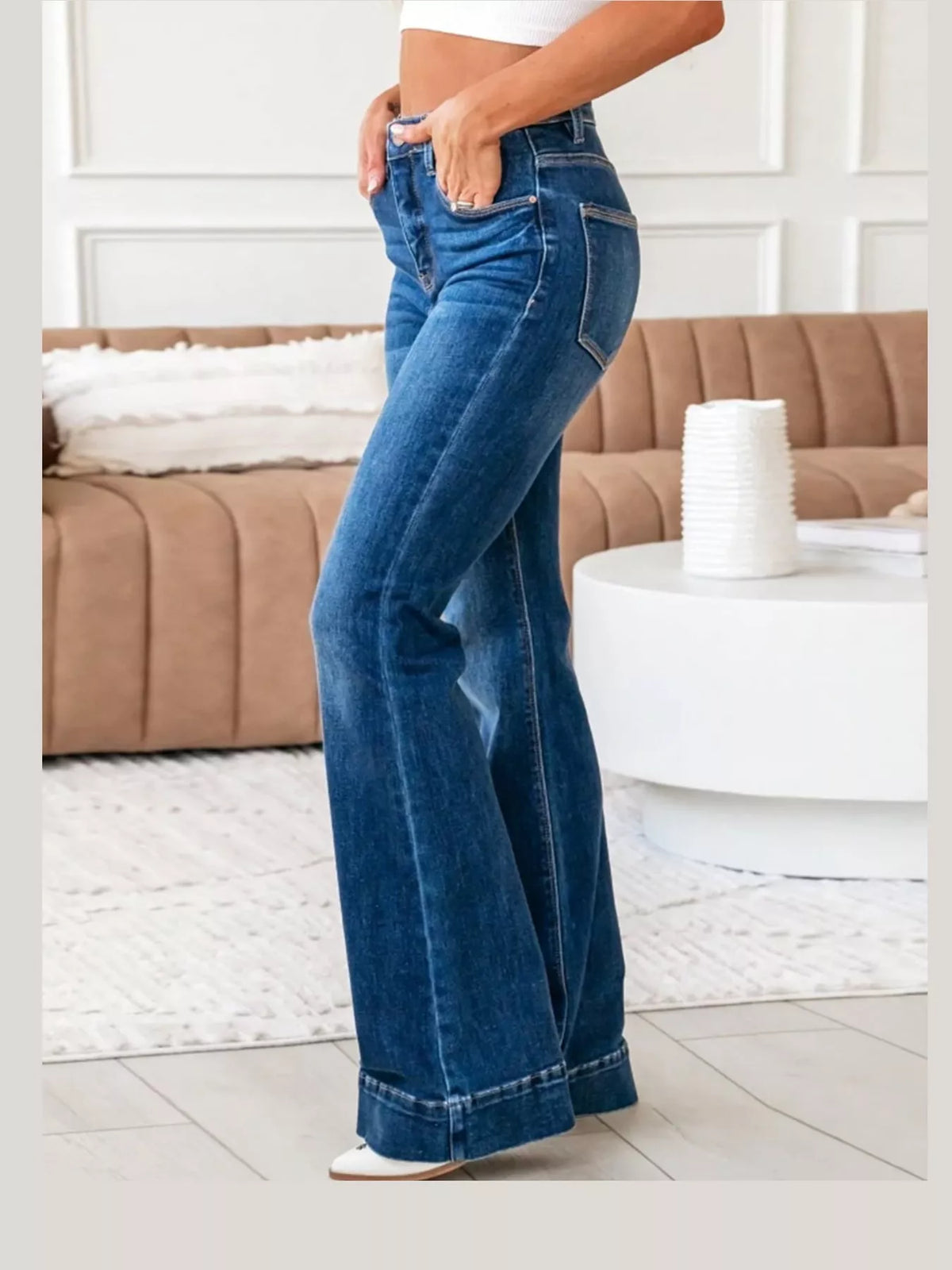 High-Rise Flare Leg Jeans