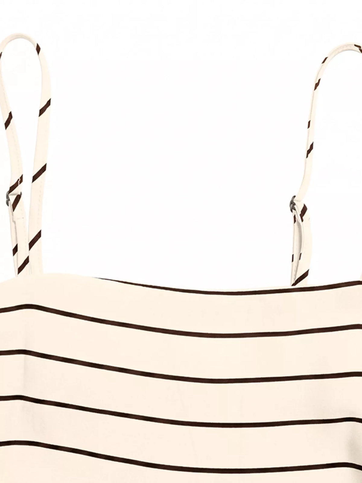 Striped Spaghetti Strap Maxi Dress with Cutout