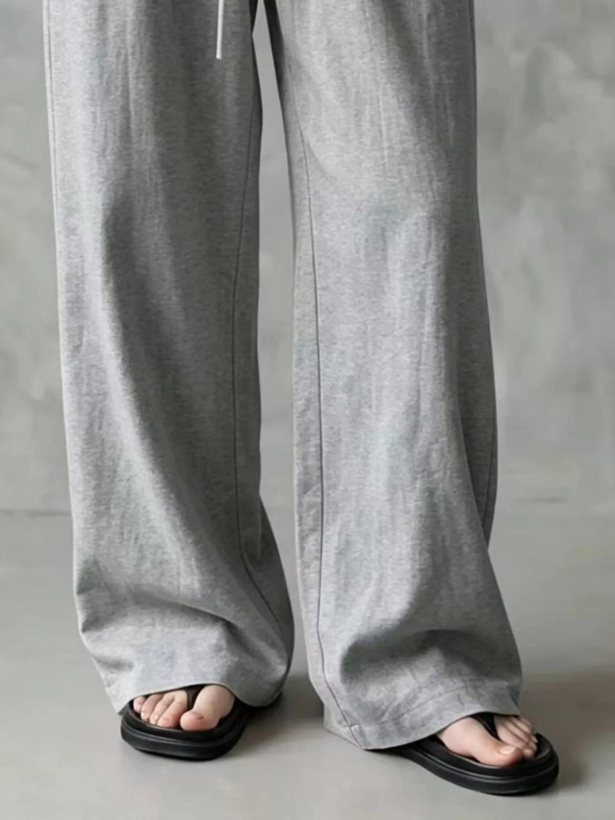 Drawstring Wide-Leg Pants