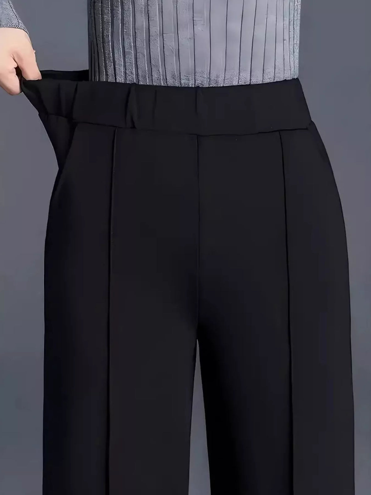 Classic High-Waisted Wide-Leg Pants