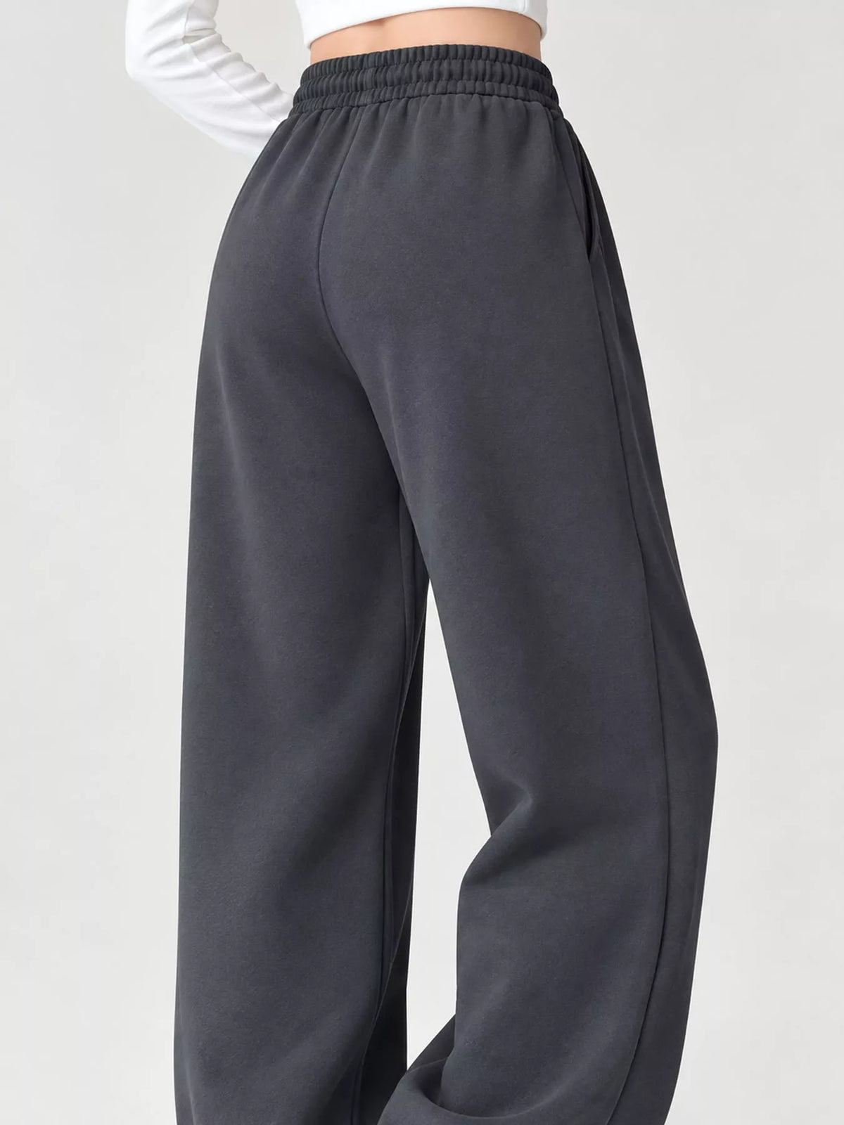 Loose-Fit Wide-Leg Drawstring Sweatpants