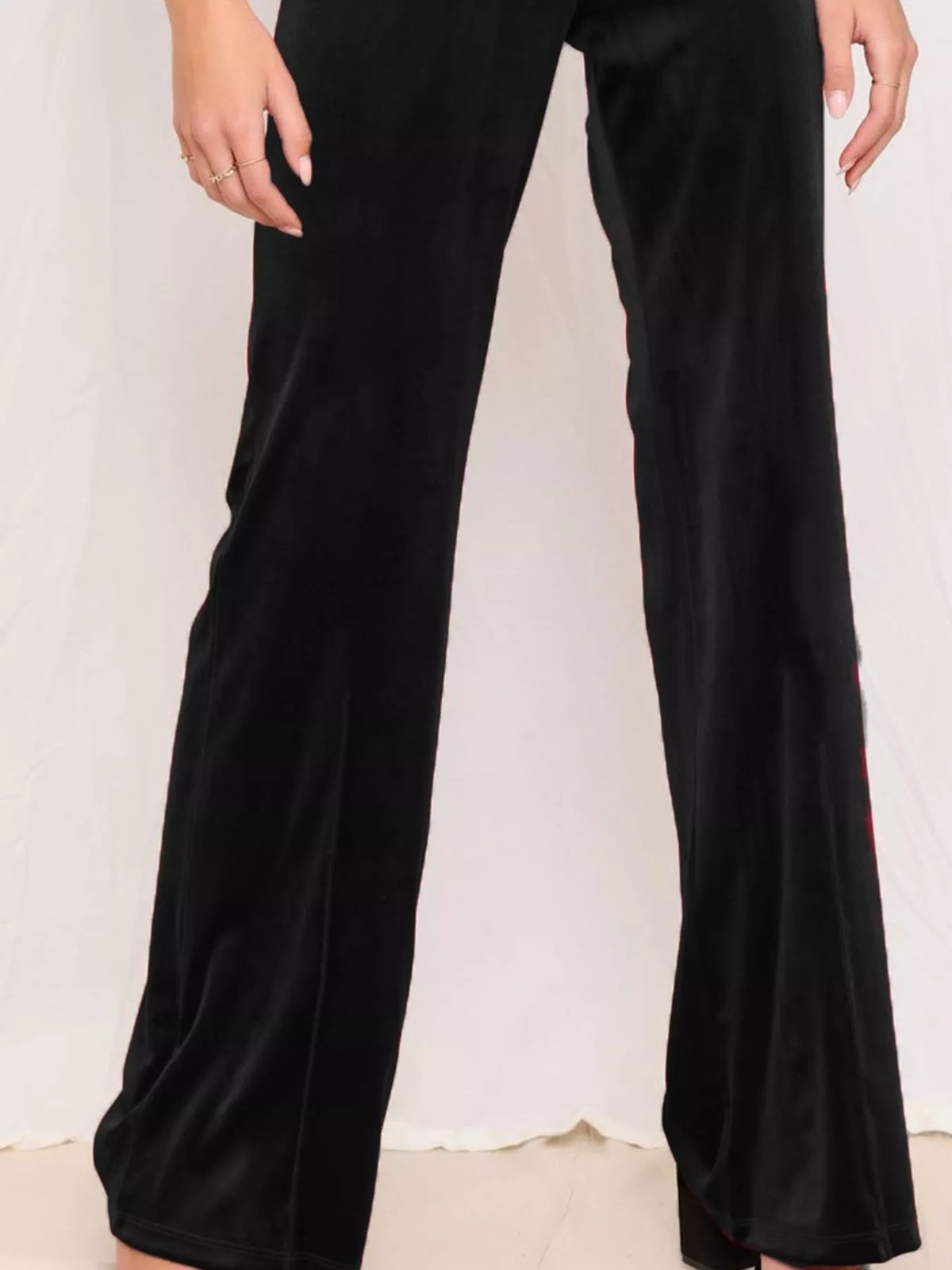 Velvet Wide-Leg Pants