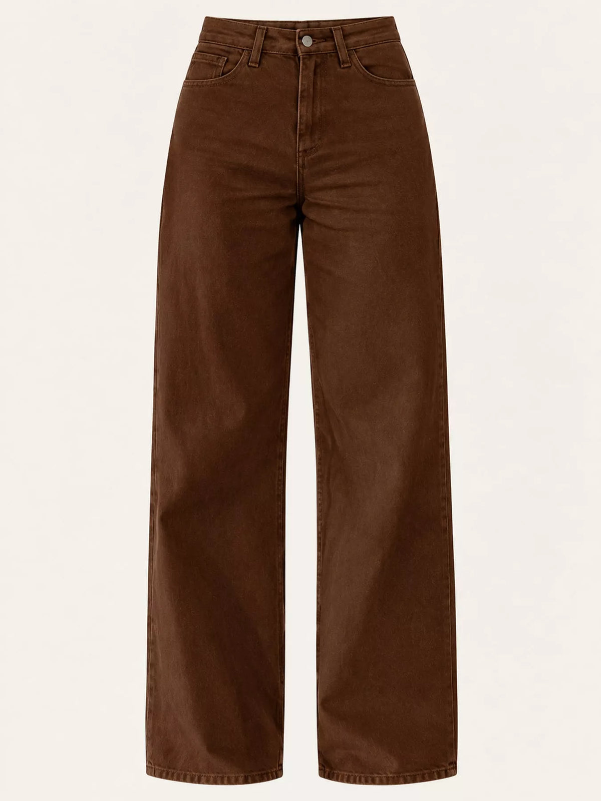 High-Waisted Vintage Wash Jeans
