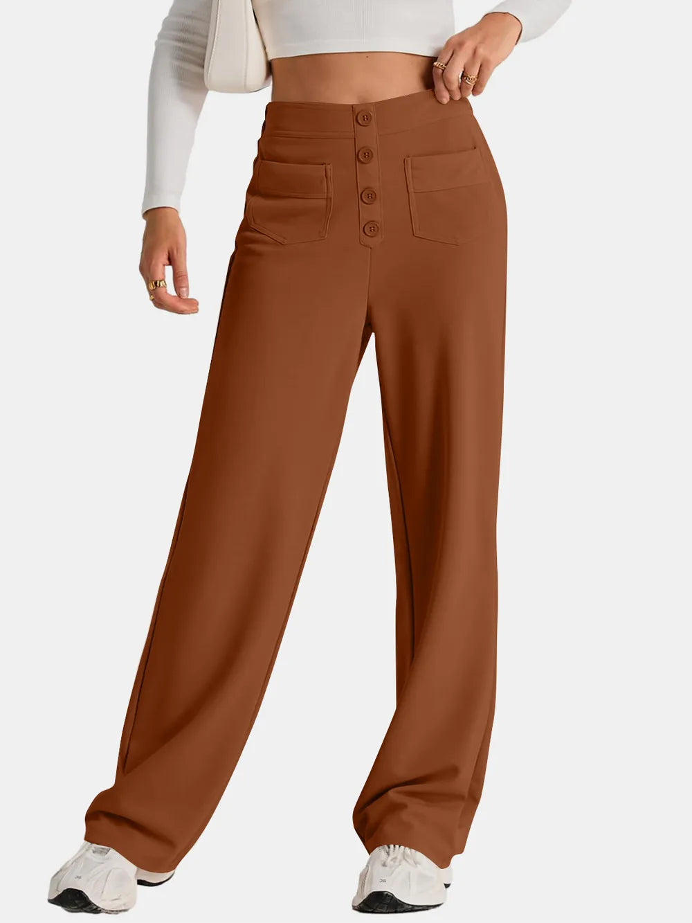 High-Rise Wide-Leg Pants by K&L