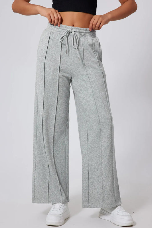 Drawstring Wide-Leg Active Pants