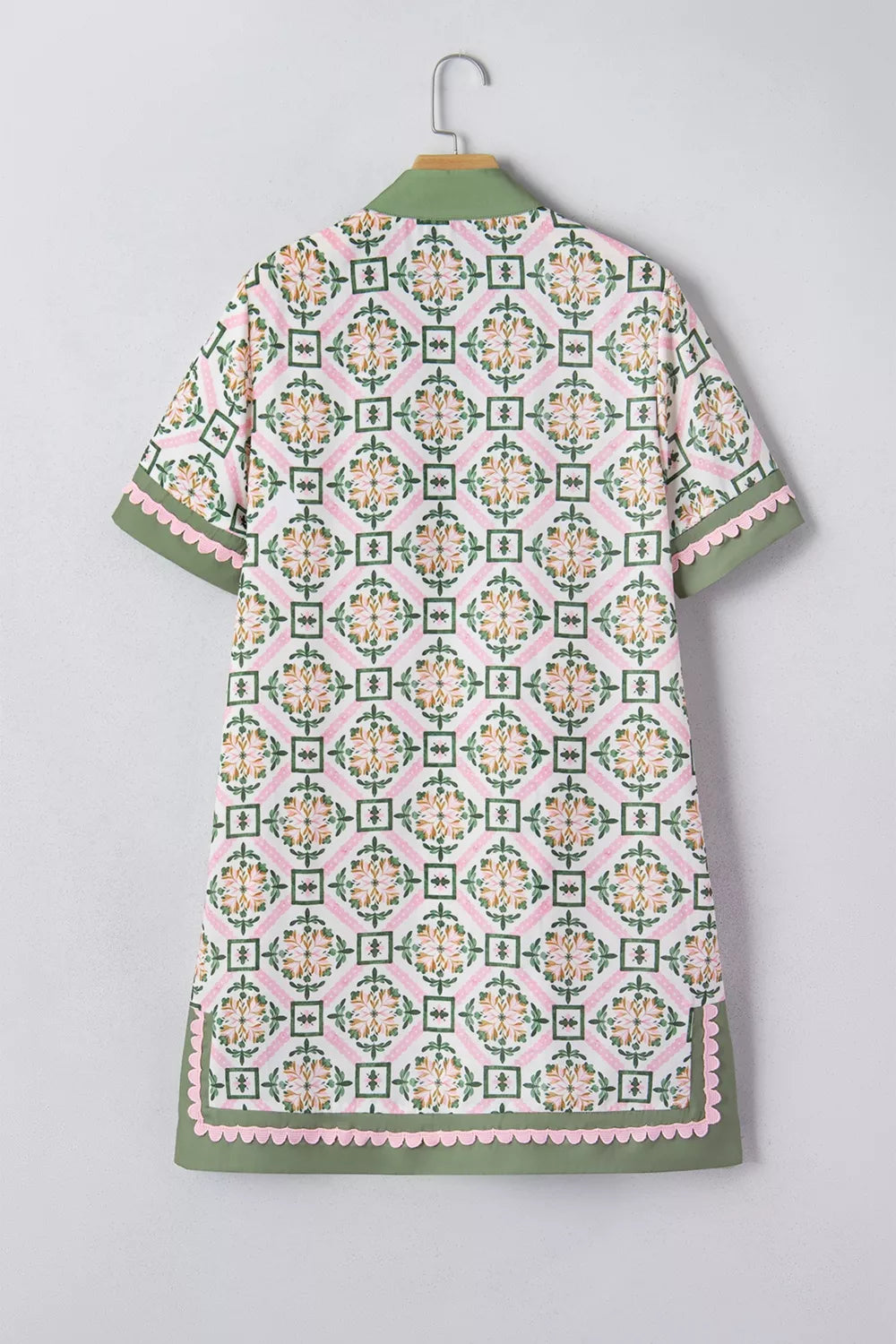 Boho Geometric Floral Mini Dress