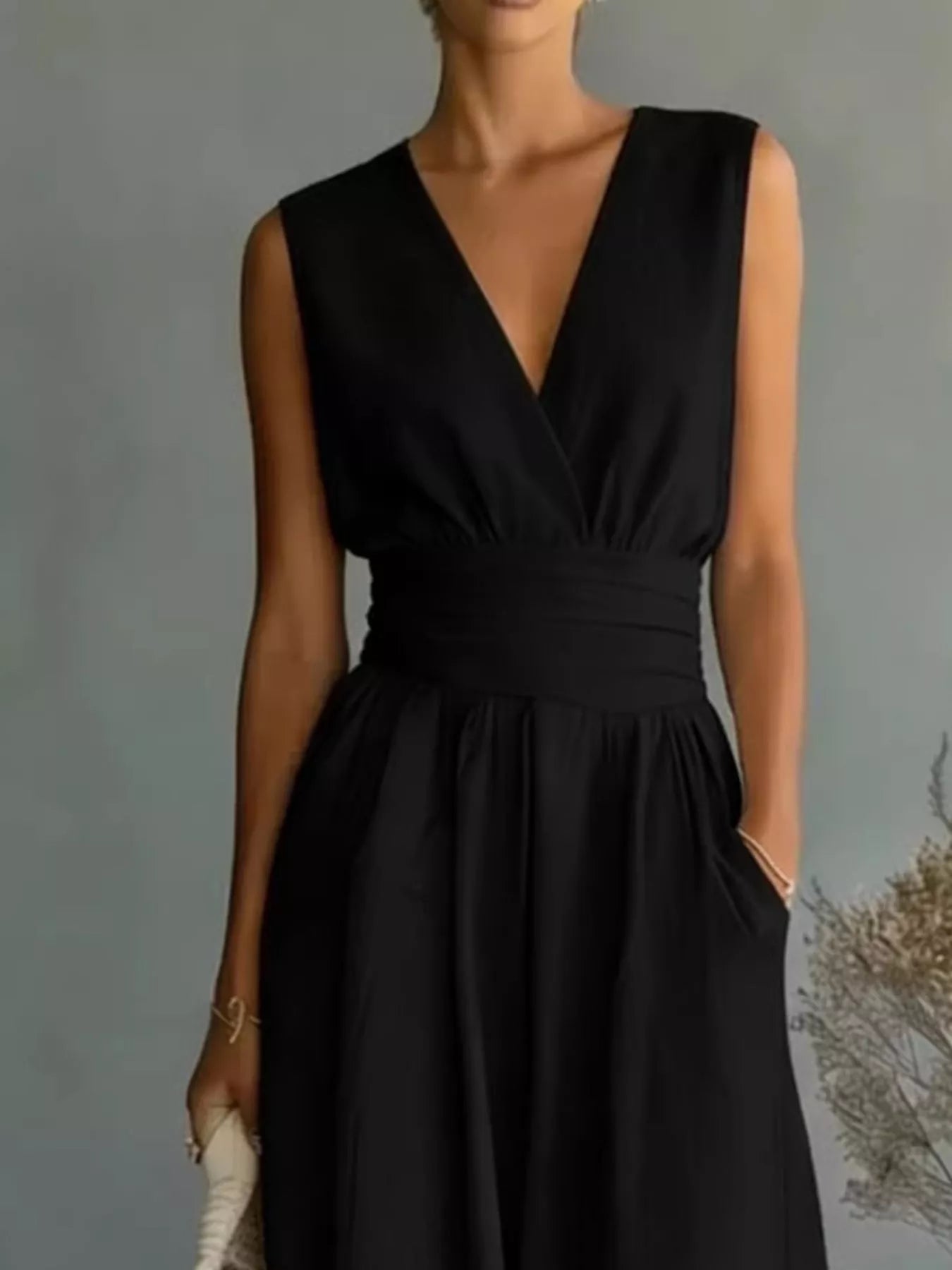 Sleeveless Wide-Leg Jumpsuit
