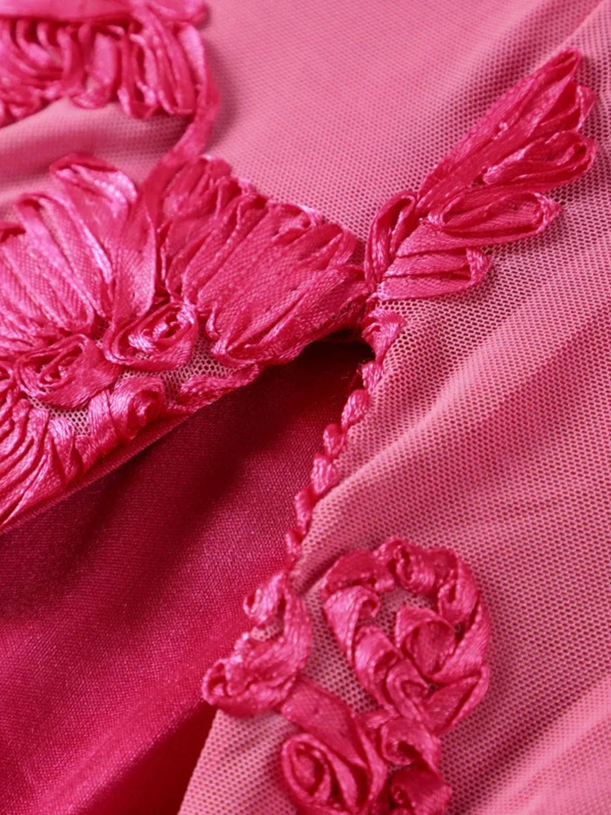 Floral Tie Shoulder Maxi Dress in Hot Pink