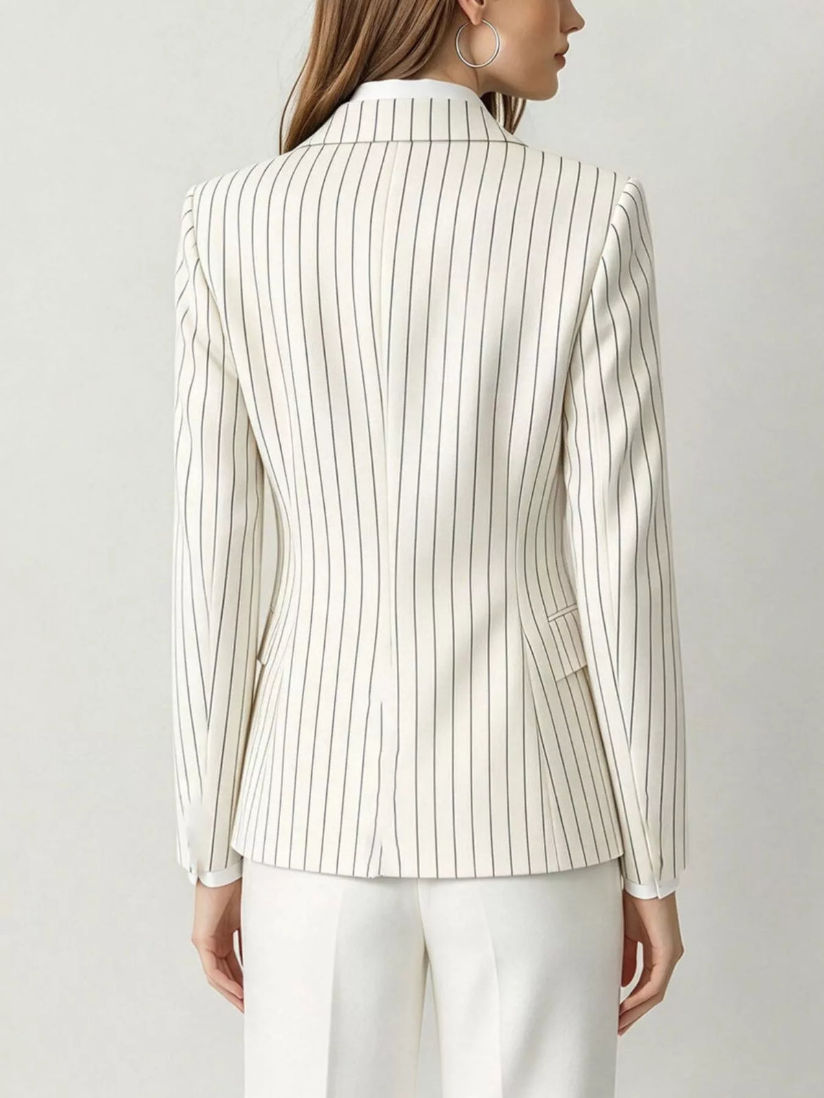 Lapel Collar One-Button Blazer