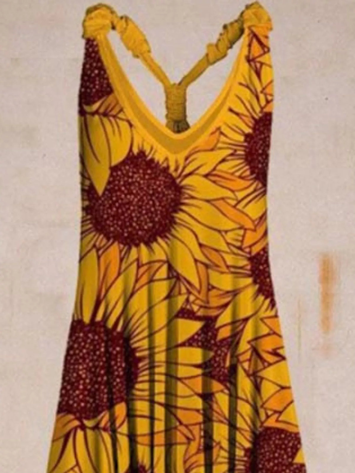 Plus Size Printed V-Neck Sleeveless Romper