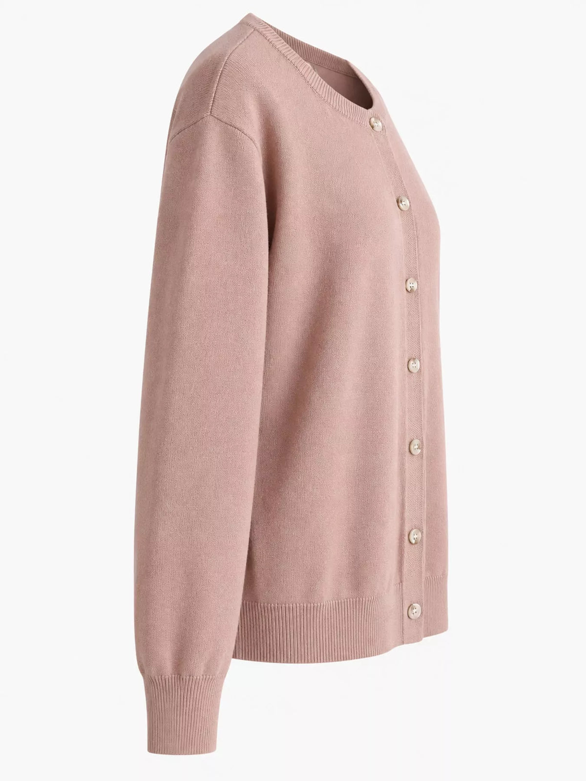 Button-Down Ribbed Knit Cardigan