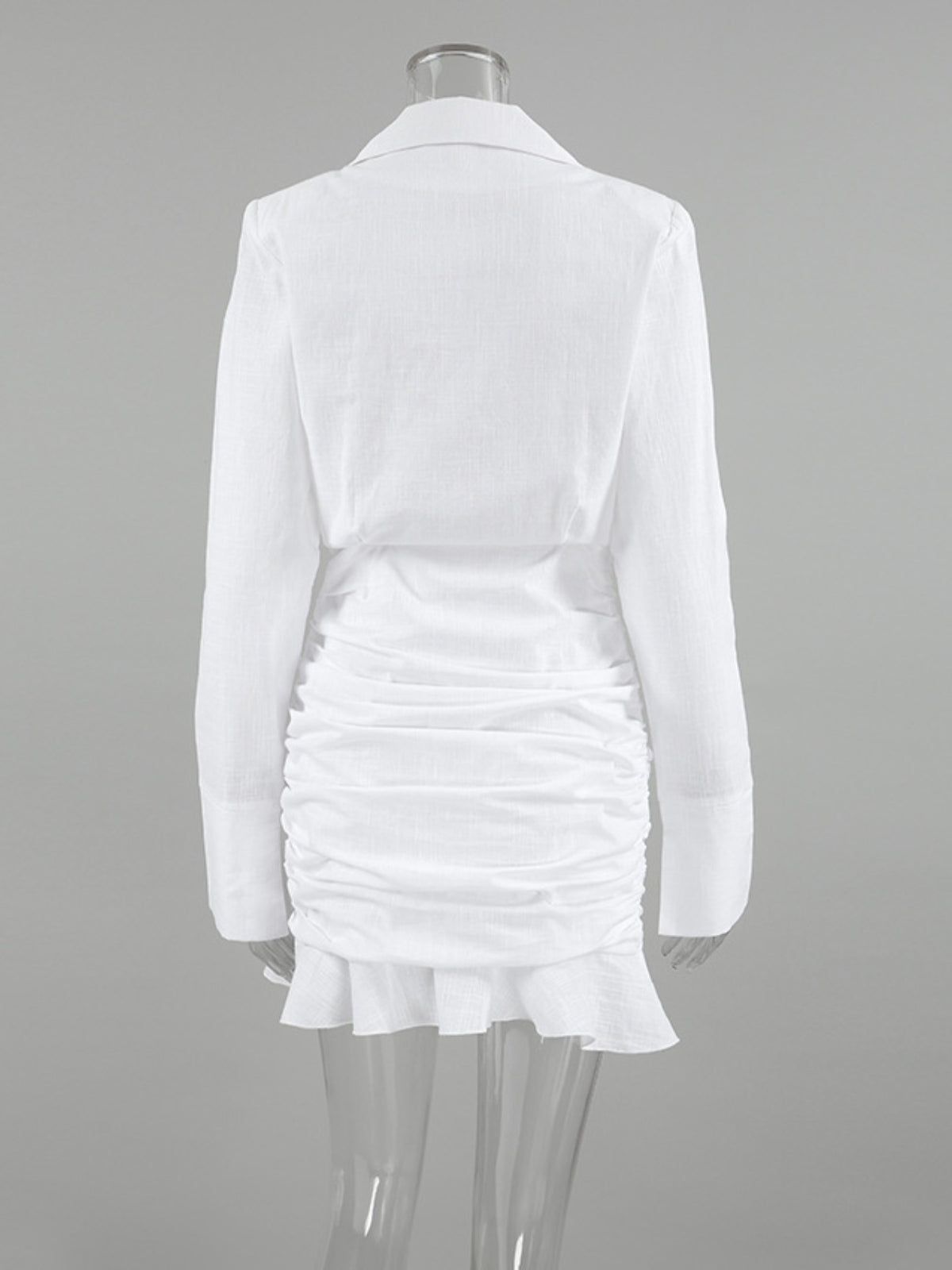 Blazer Style Mini Dress in White