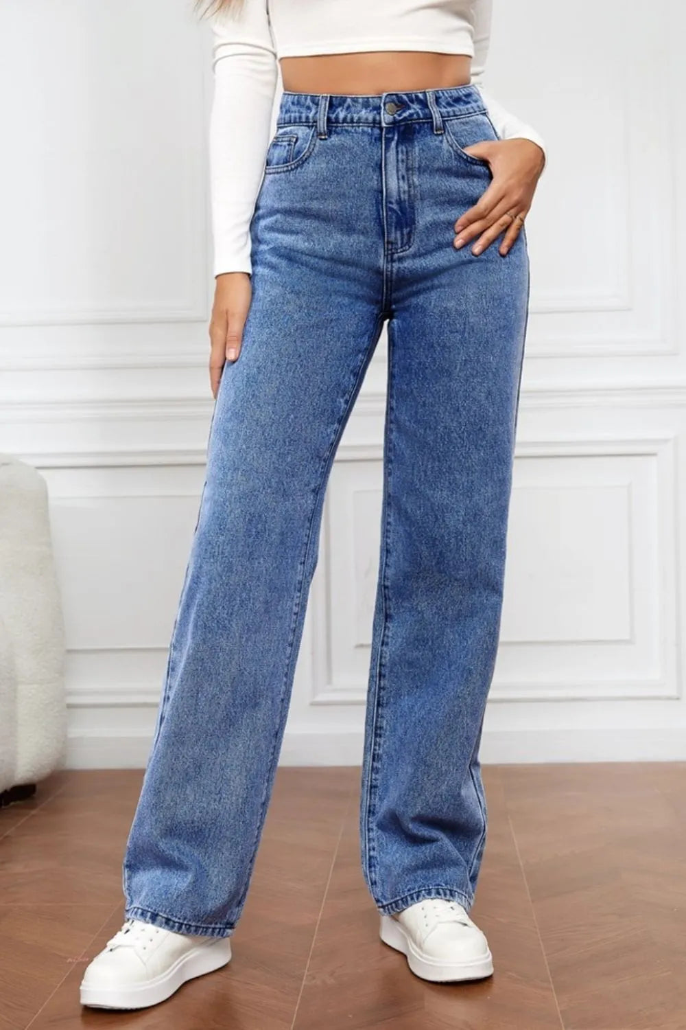 High Waist Straight Jeans by X@Y@K