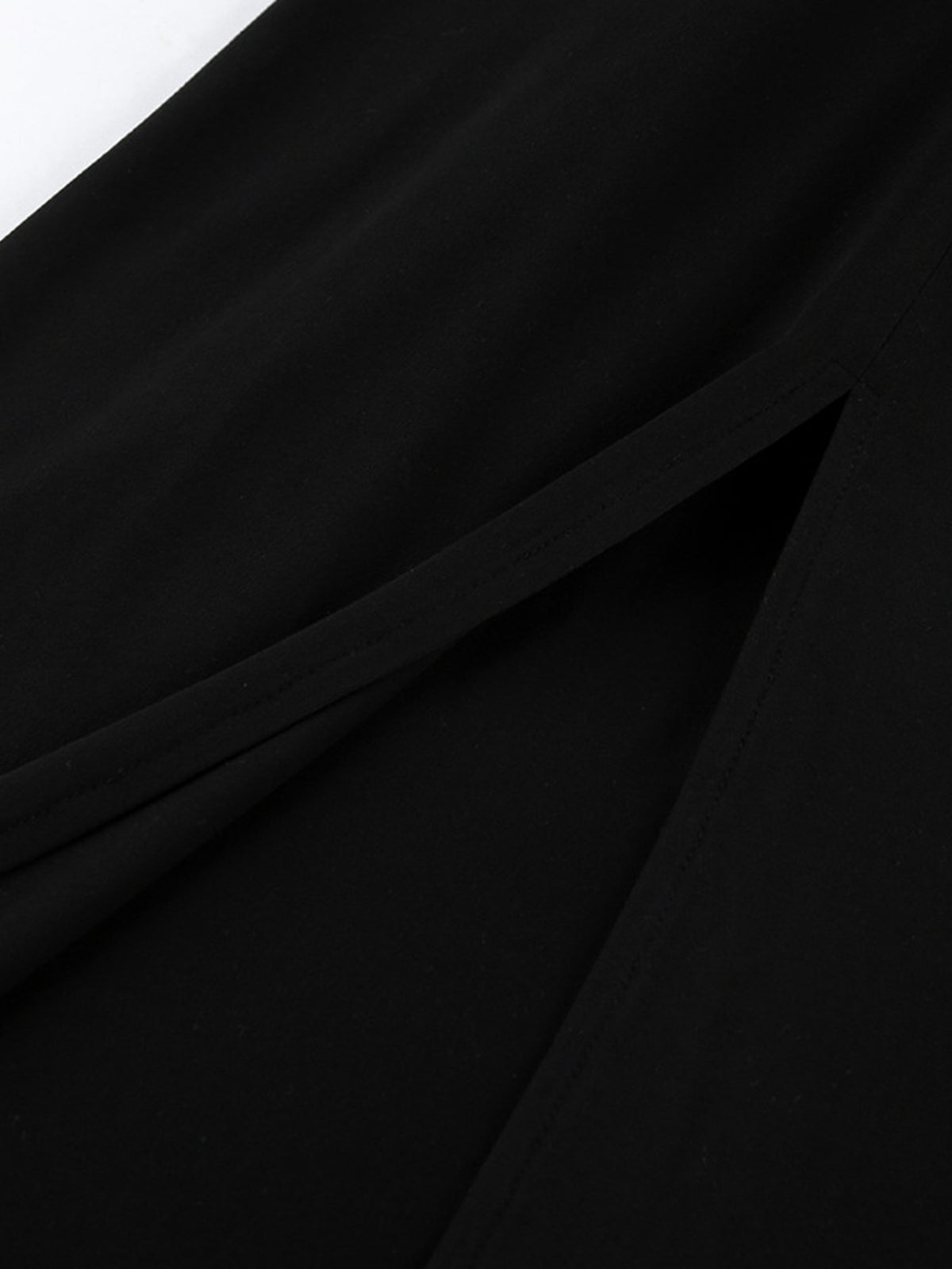 Backless Turtleneck Maxi Dress in Black