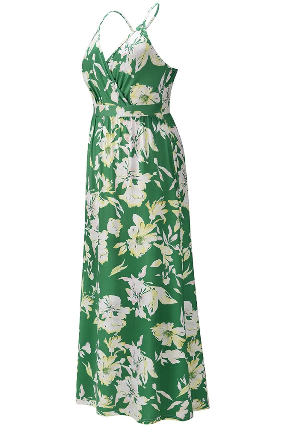 Crisscross Surplice Printed Cami Dress