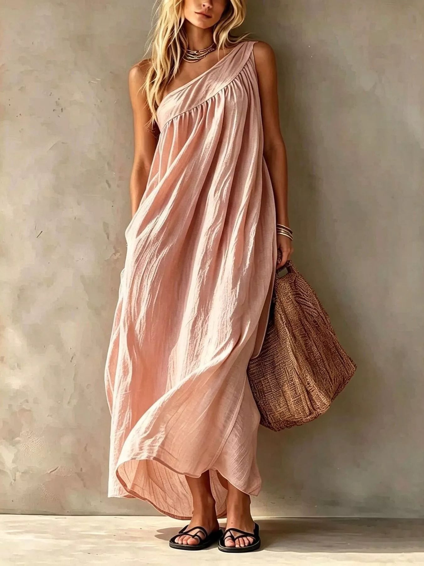 One-Shoulder Maxi Dress