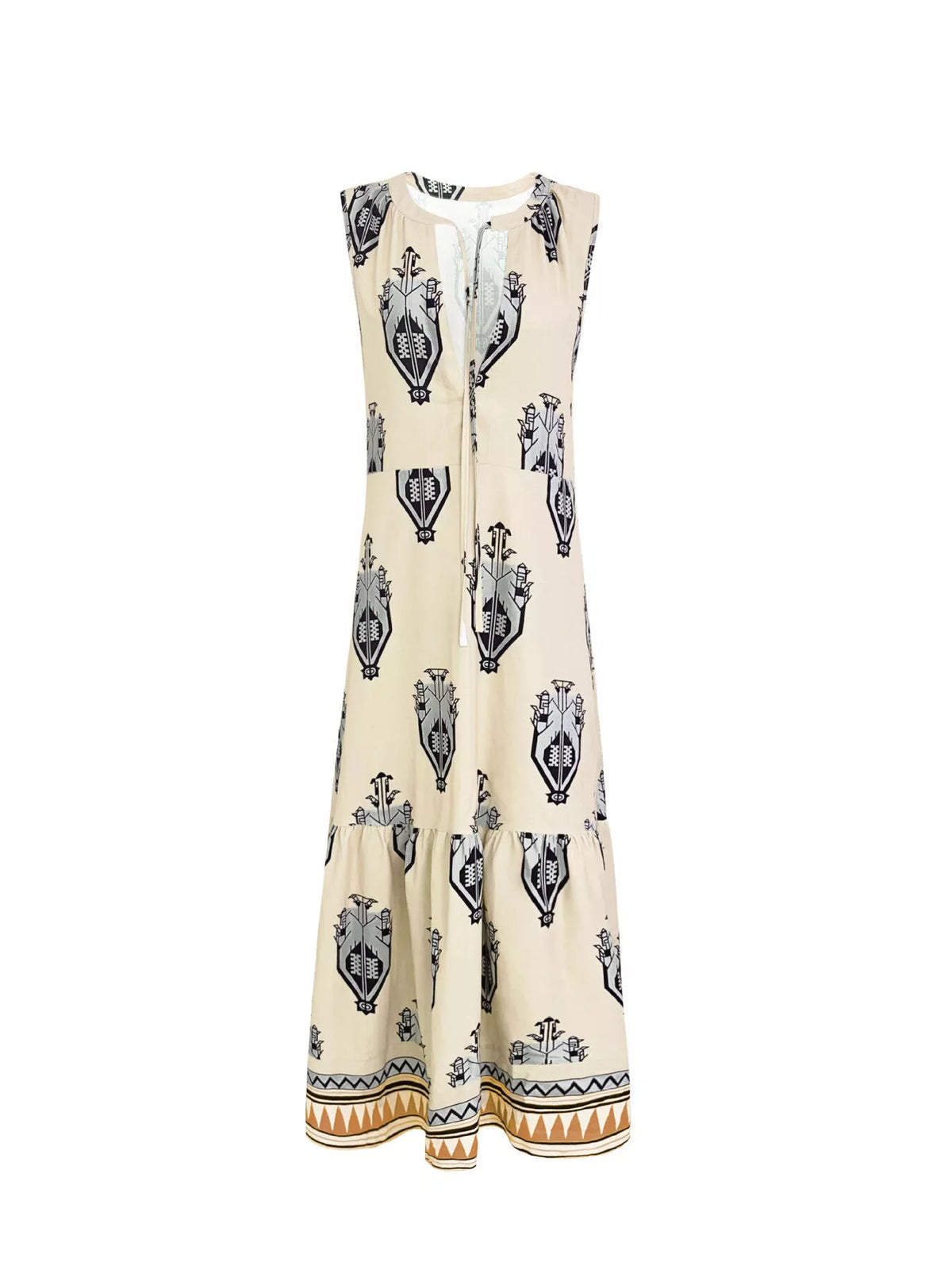 Printed Tiered Maxi Dress