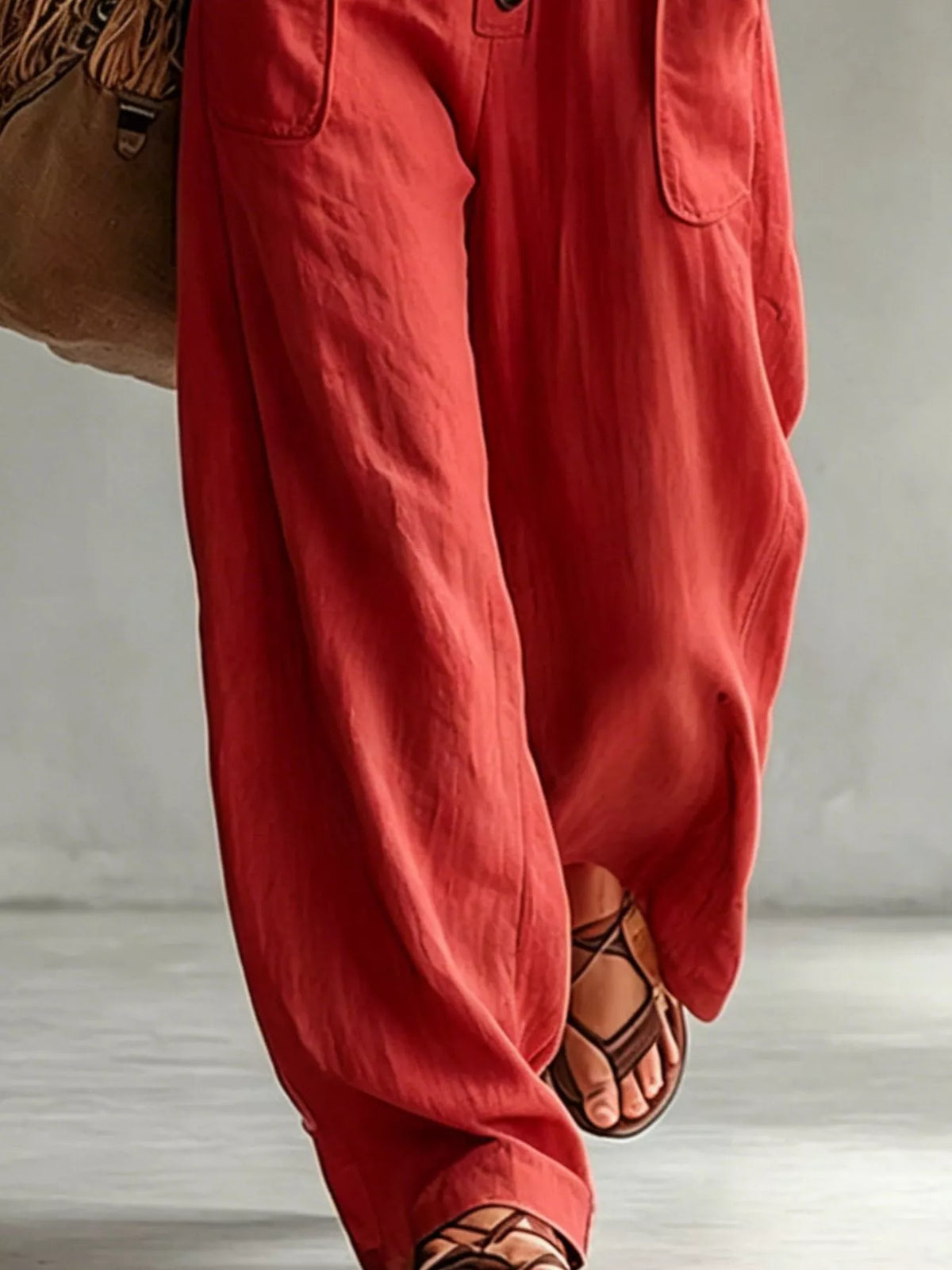 Long Sleeve Button Front Jumpsuit