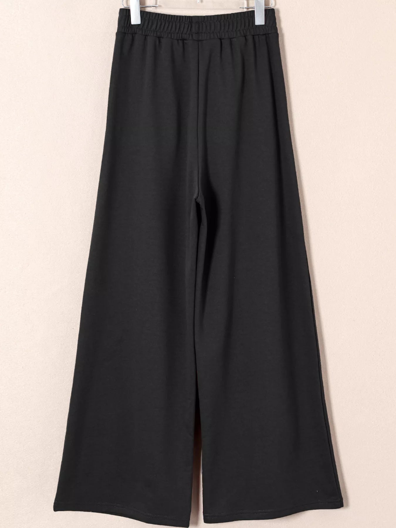 High-Waist Pleated Sweatpants in Black