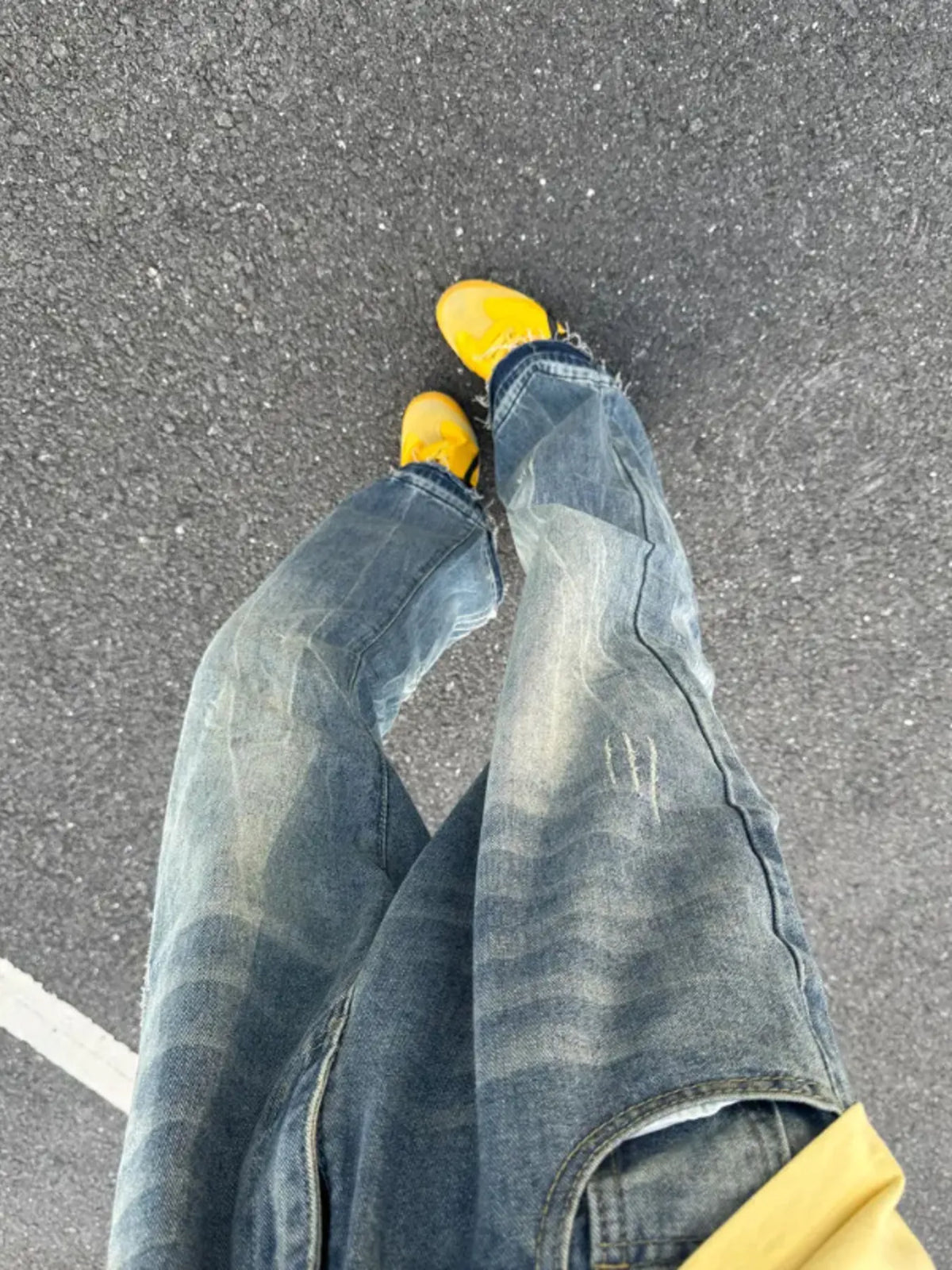 Vintage Medium Wash Relaxed Fit Jeans by Firm Stand