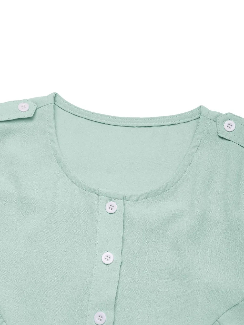 Round Neck Sleeveless Mini Dress in Light Green