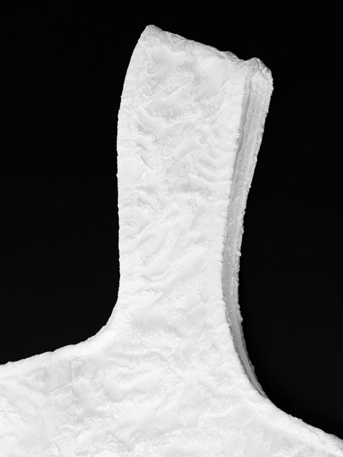Textured Square Neck Mini Dress in White