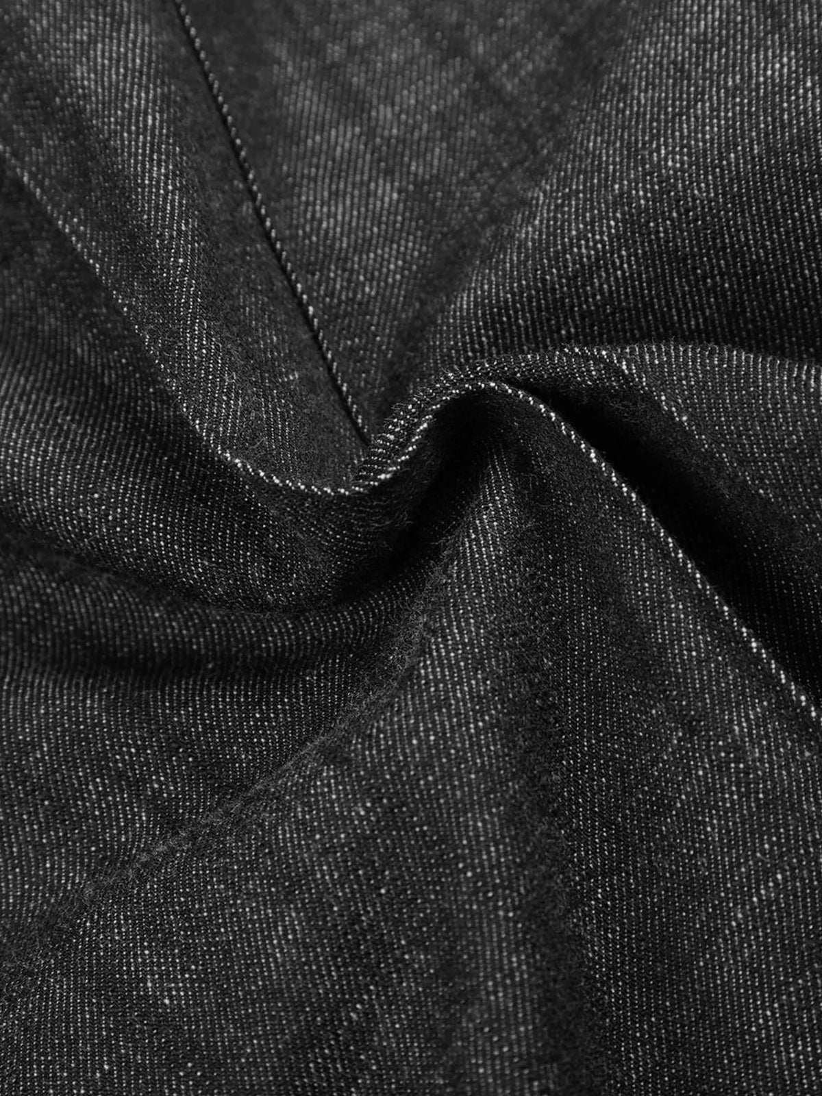Buttoned Wide Leg Jeans in Black by TrendMaster