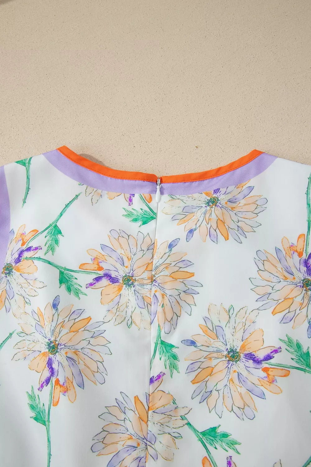 Belted Color Block Dress in Floral