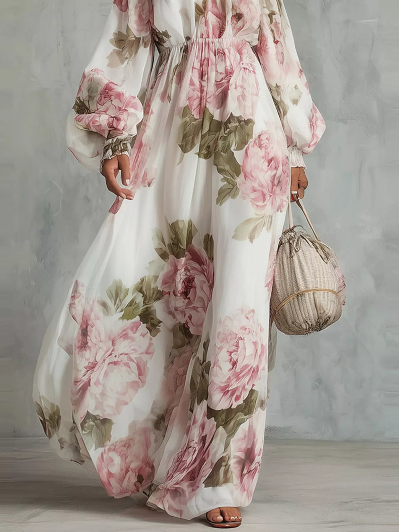 Floral Off-Shoulder Maxi Dress