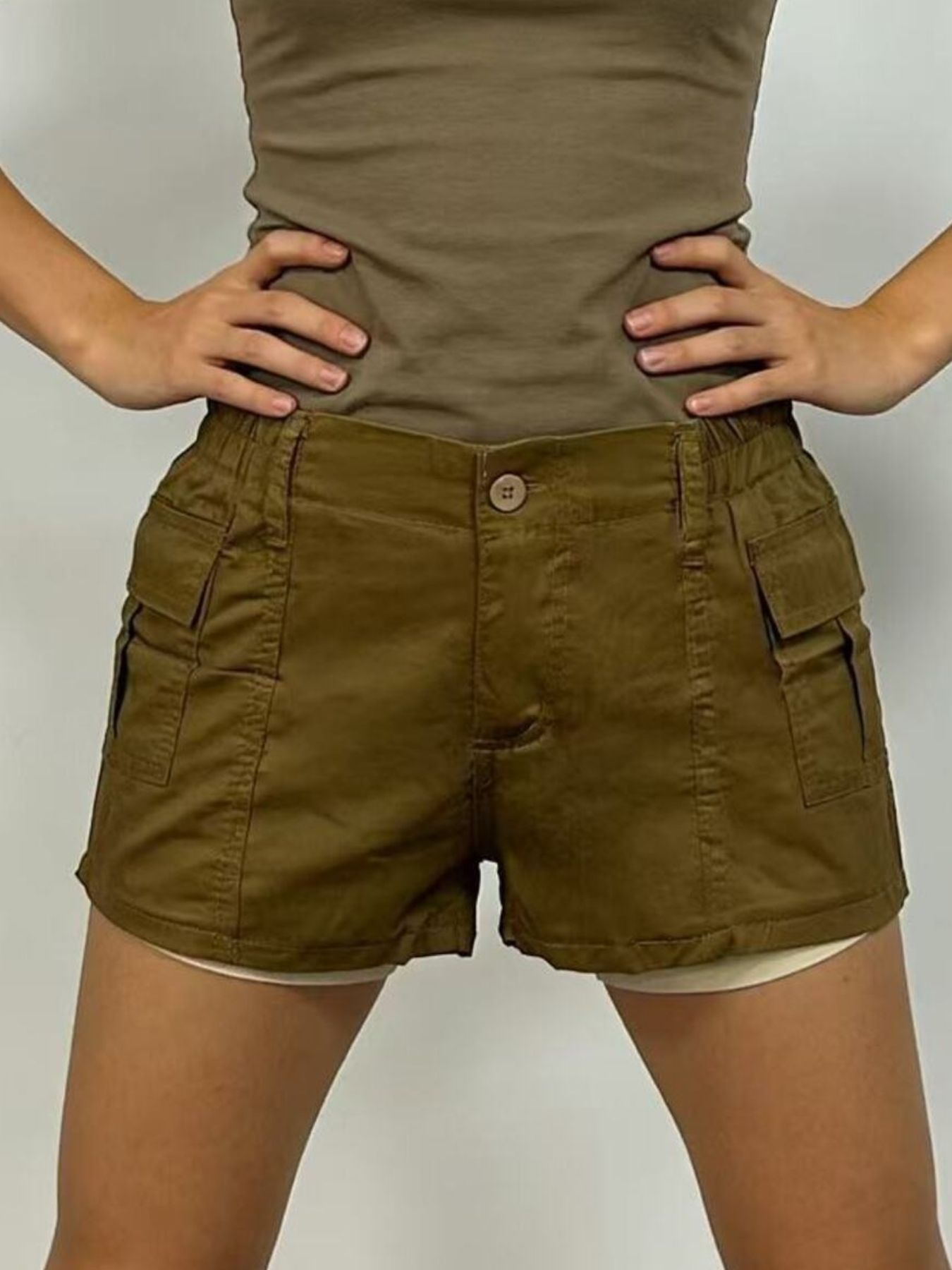 Casual Pocketed Shorts by Dreamy Drapes