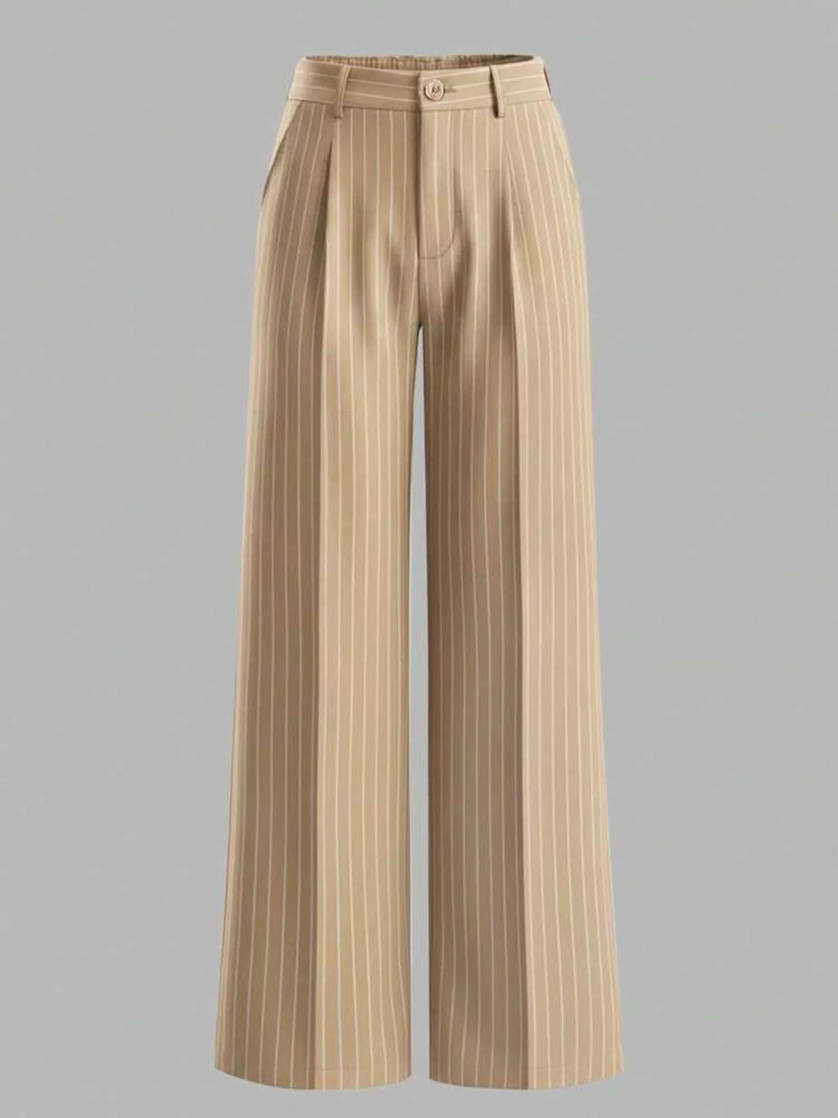 High-Waisted Striped Wide-Leg Pants