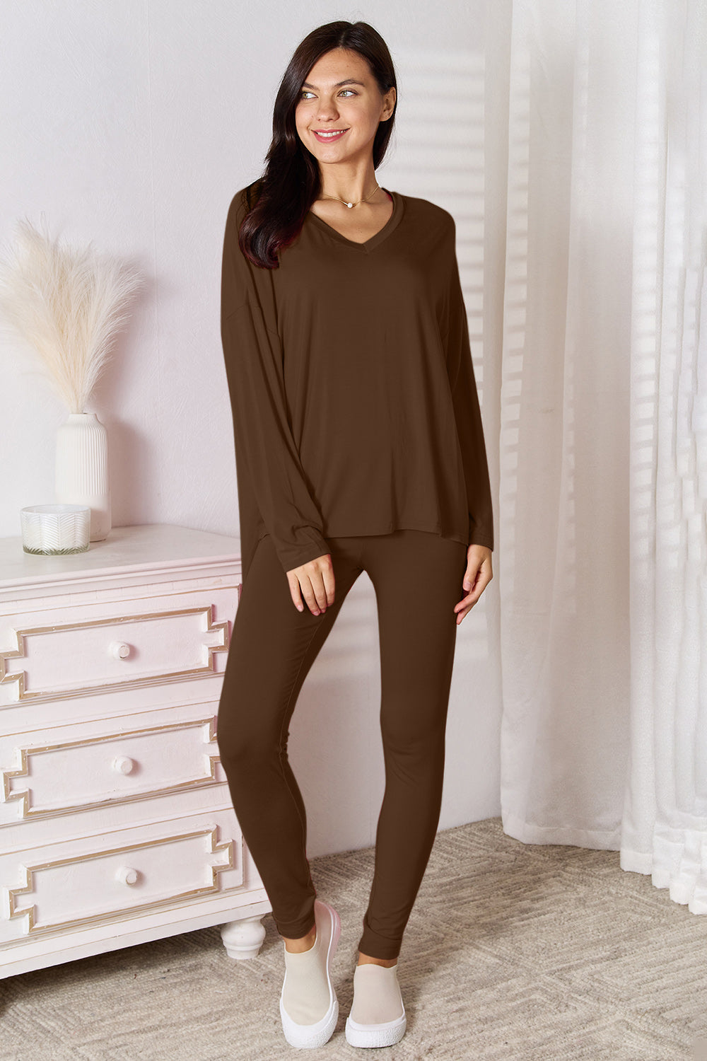 Basic Bae V-Neck Lounge Set