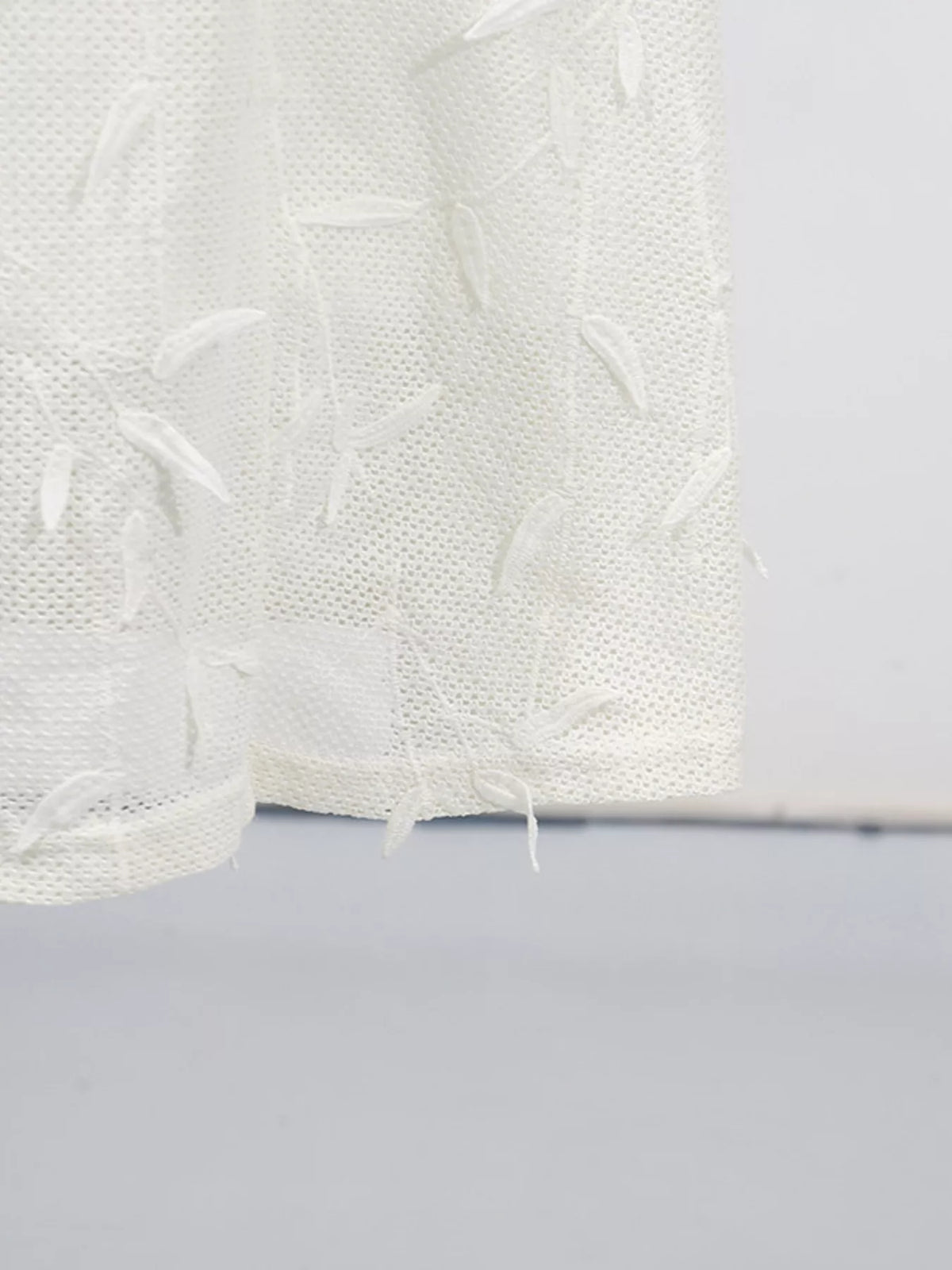 Sleeveless Floral Applique Midi Dress in Off-White
