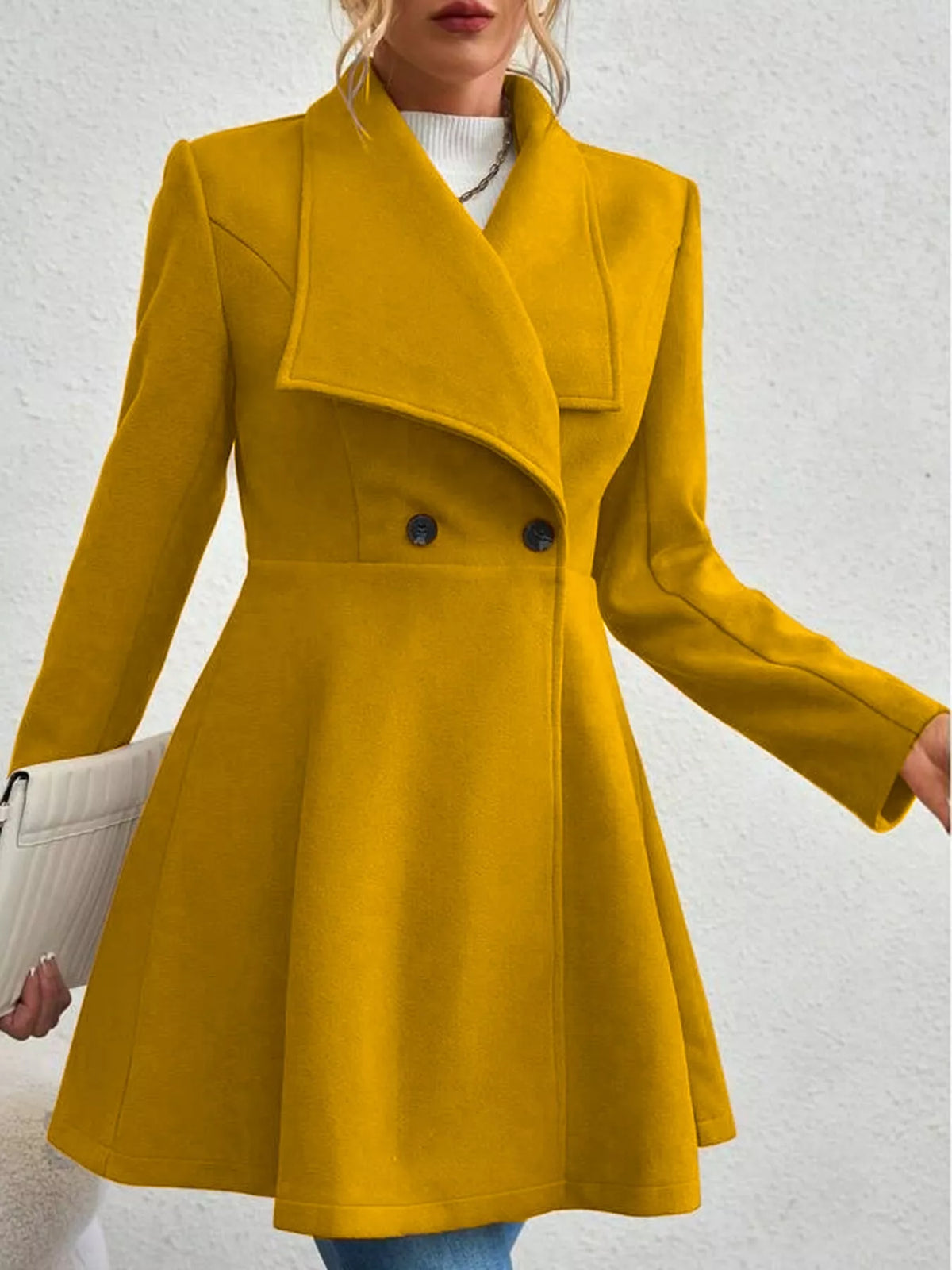 Double-Breasted Slim-Fit Coat
