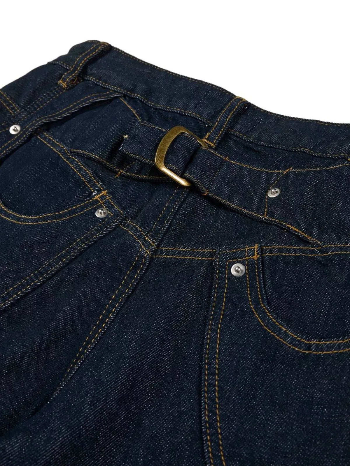 Wide-Leg Cargo Jeans in Blue by TrendMaster