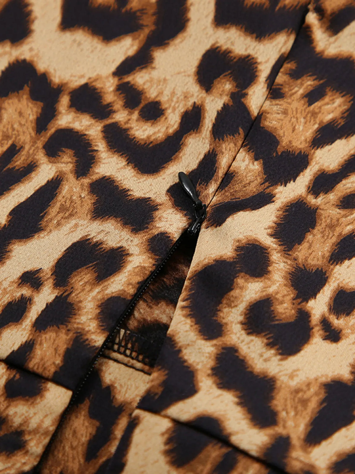 Tied Leopard Print Mini Skirt