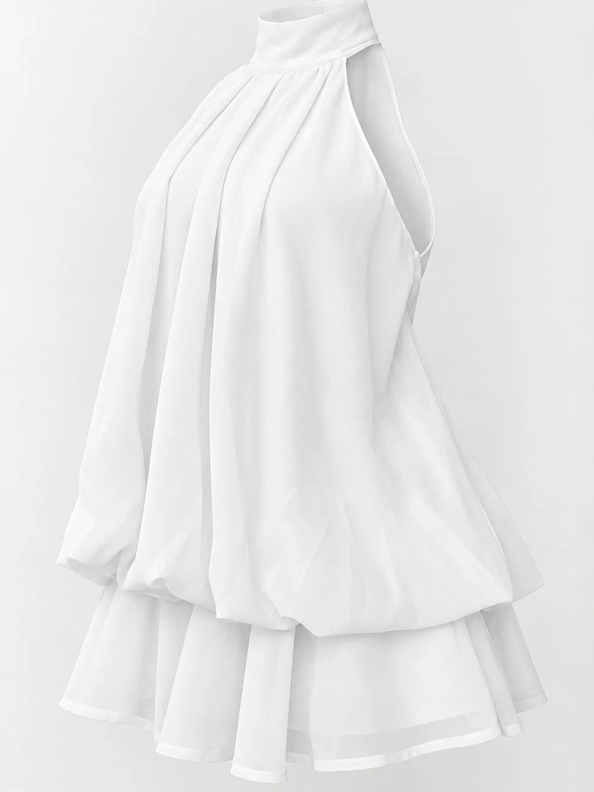 Halter Neck Ruched Mini Dress